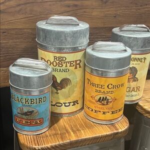 Brand Flour Storage Tin - Gray
